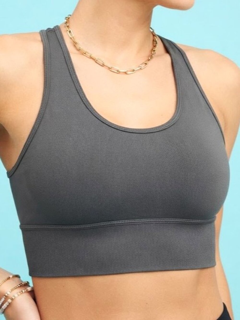 Under Armour Gray Green Seamless Sports Bra
